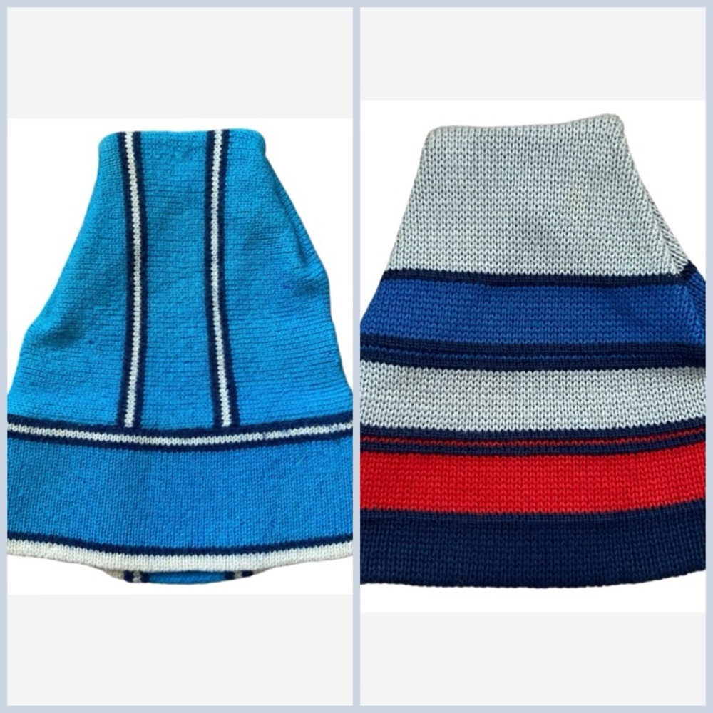 Vintage Wool Ski Caps Hats Smiley Beconta W/FLAW